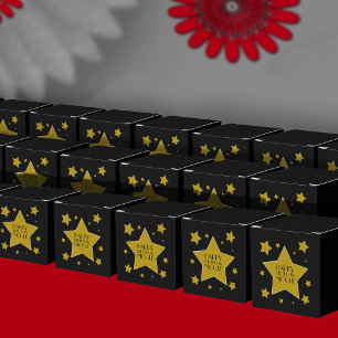 Caixinha De Lembrancinhas Estrelas Dourados do tema do aniversário de