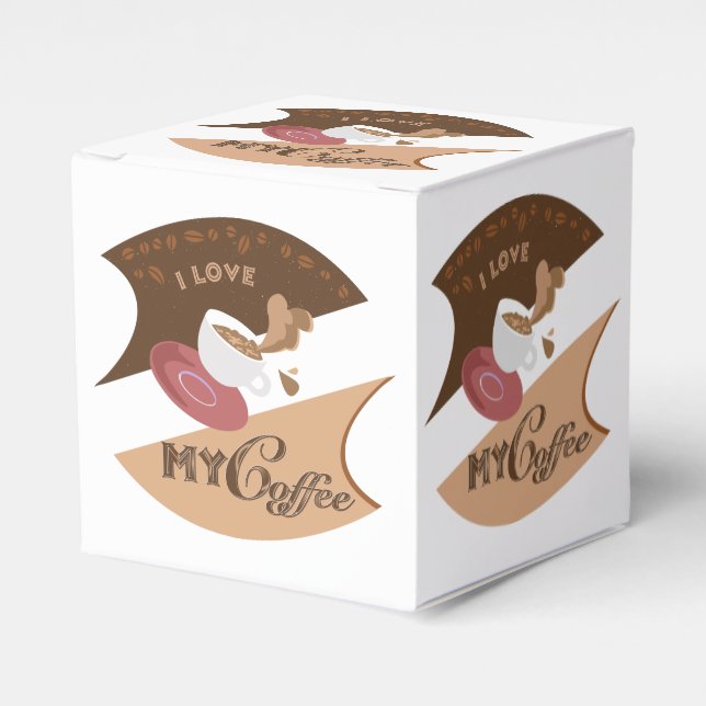 Caixinha De Lembrancinhas Eu Amo Meu Café Retro Java (Frente)