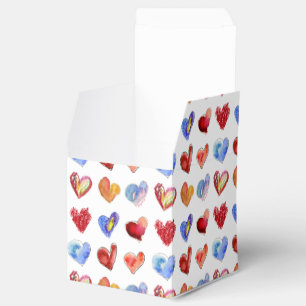 Caixinha De Lembrancinhas Eu Amo-Te Corações White Paper Box