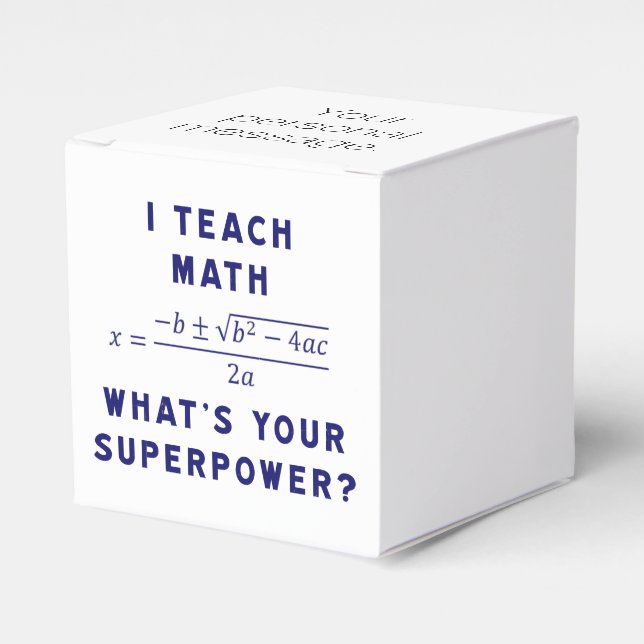 Caixinha De Lembrancinhas Eu Ensino Matemática Qual é Seu Superpoder? (Frente)