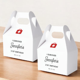 Caixinha De Lembrancinhas Eu sobrevivi ao kit de ressaca de aniversário de 2