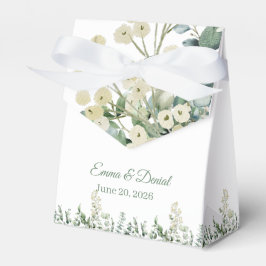 Caixinha De Lembrancinhas Eucalipto & Florais Brancas Botânica de Casamento