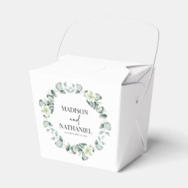 Caixinha De Lembrancinhas Eucalipto Verde Deixa Casamento Botânico Verde