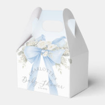 Eucalyptus Blue Bow Baby Boy Shower