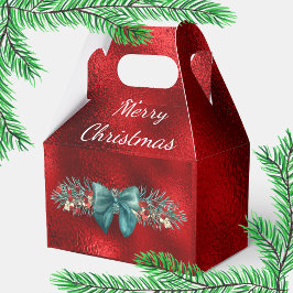 Caixinha De Lembrancinhas Evergreen, Berries, Arco Verde - Folha Vermelha