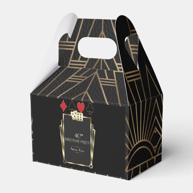 Caixinha De Lembrancinhas Excelente Glam Casino 40º Aniversário do Poker (Frente)