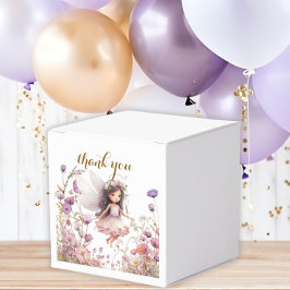 Caixinha De Lembrancinhas Fada Lavanda flor silvestre pixie aniversário