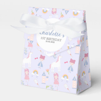 Caixinha De Lembrancinhas Fairytala cor-de-rosa, Princesa primeiro aniversar