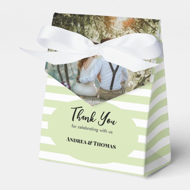 Caixinha De Lembrancinhas Faixas de Fotografias Personalizadas da Seção de C (Frente)