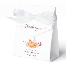 Fall Chá de panela Pumpkin Script Obrigado