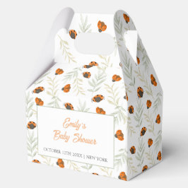 Caixinha De Lembrancinhas Fall Ladybug Greenery Chá de fraldas