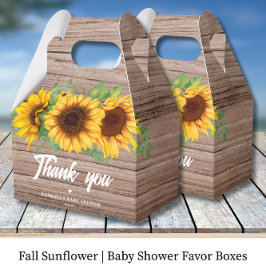 Caixinha De Lembrancinhas Fall Sunflower | Baby Shower