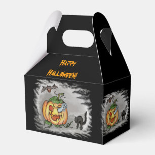 Caixinha De Lembrancinhas Fantasma, Bat e Cat, Feliz Halloween!