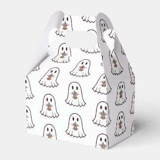 Caixinha De Lembrancinhas Fantasma de Halloween Fofo Com Boba