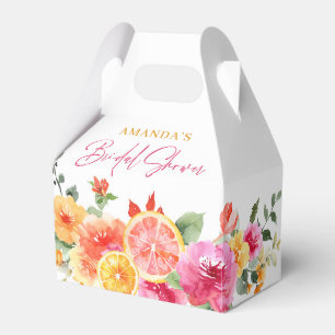 Caixinha De Lembrancinhas Fatia de Flores Brilhantes Festivas para Chá de No