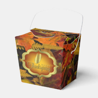 Caixinha De Lembrancinhas Favor Box - Autumn Leaves Happy Graças