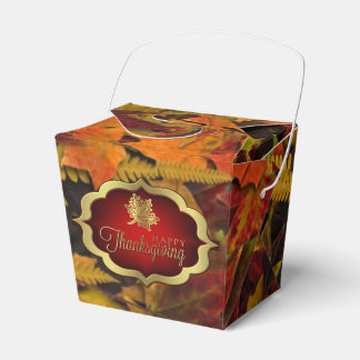 Caixinha De Lembrancinhas Favor Box - Autumn Leaves Happy Graças