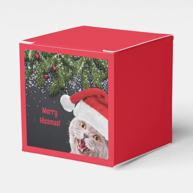 Caixinha De Lembrancinhas Favor Box, Feliz Hissmas (Frente)