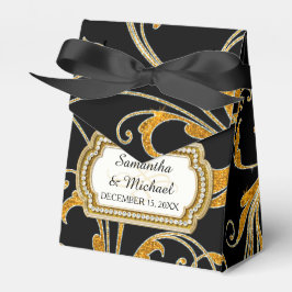 Caixinha De Lembrancinhas Favor Box Glam Old Hollywood Regency Black Tie