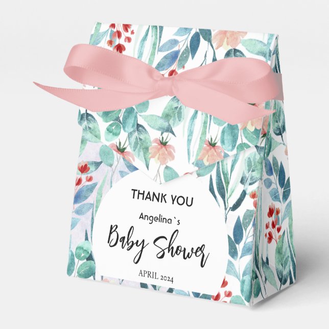 Caixinha De Lembrancinhas Favor Box para chá de fraldas com design bonitinho (Frente)