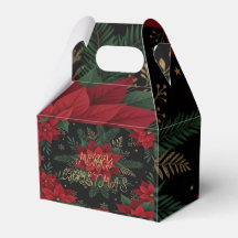Favor de Natal Floral Poinsettia Elegante