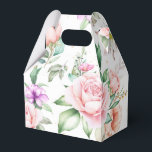 Caixinha De Lembrancinhas Favor do Partido Box-Floral Impressão<br><div class="desc">Caixa de favores de festas mostrada em um adorável design impressão floral multicolor. Cor Branco Personalize este item ou comprar como está. Imagem do stock freepik.com</div>