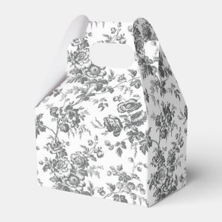 Caixinha De Lembrancinhas Favor do Partido Canvas Francês Negro e Branco