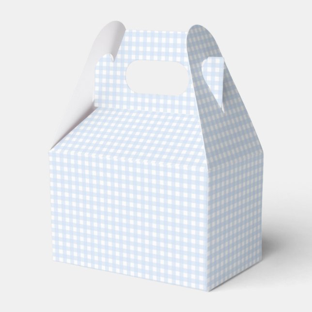 Caixinha De Lembrancinhas Faye e Lauren Blue Pastel Gingham (Verso)