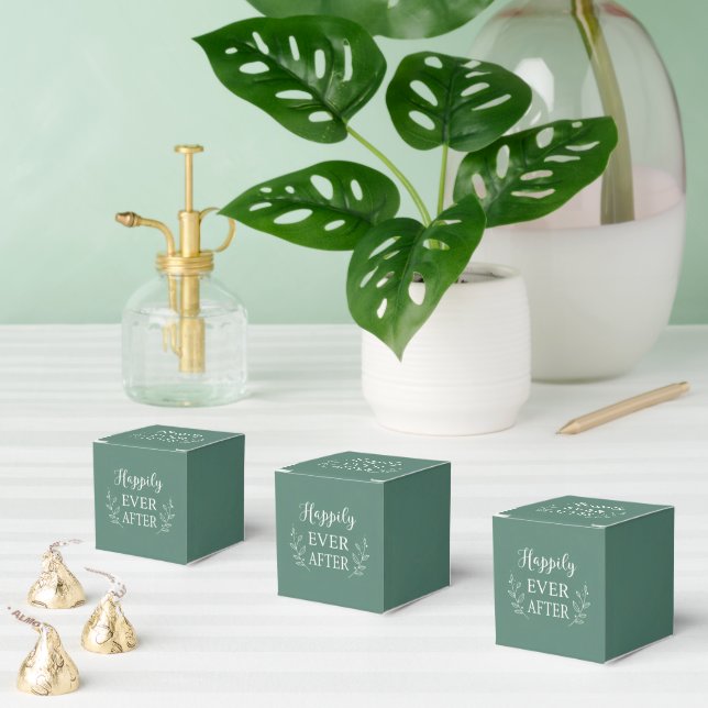 Caixinha De Lembrancinhas “Felicidade Eterna” Design de Casamento – Elegante (Múltiplo)