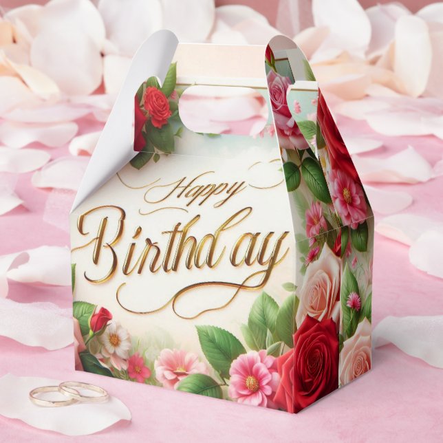 Caixinha De Lembrancinhas feliz aniversário (Casamento)