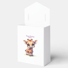 Caixinha De Lembrancinhas Feliz aniversário da girafa