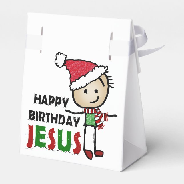 Caixinha De Lembrancinhas Feliz aniversário Jesus (Verso)