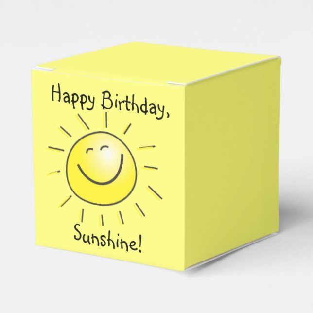 Caixinha De Lembrancinhas Feliz Aniversário, Luz do Sol! (Frente)