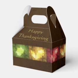 Caixinha De Lembrancinhas Feliz Dia de Ação de Graças Folhas Grunge