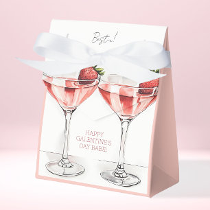 Caixinha De Lembrancinhas Feliz Dia dos Galentinos Felizes e Bonitos Morango