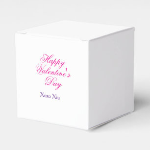 Caixinha De Lembrancinhas Feliz dia dos namorados rosa roxo xoxo amor nome c