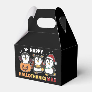 Caixinha De Lembrancinhas Feliz Hallothanksmas Pinguins Natal Pinguim Fa