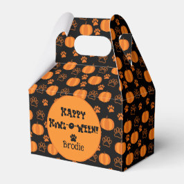 Caixinha De Lembrancinhas Feliz Howl-O-Ween Cachorro Personalizado de Hallow