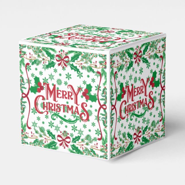 Caixinha De Lembrancinhas Feliz Natal Feriados (Frente)