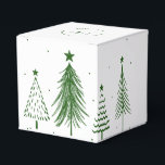 Caixinha De Lembrancinhas Feliz Natal | Padrão da árvore de Natal<br><div class="desc">A design apresenta um simples padrão de árvore de Natal.</div>