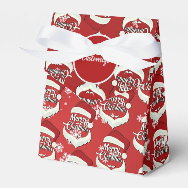 Caixinha De Lembrancinhas Feliz Natal Santa Hat Tent (Frente)