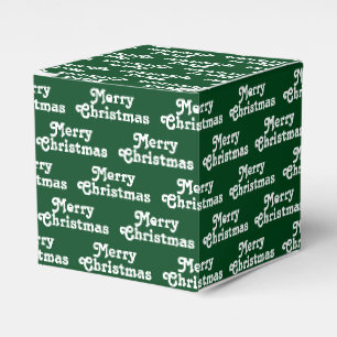 Caixinha De Lembrancinhas Feliz Natal verde-escuro presente de Natal branco