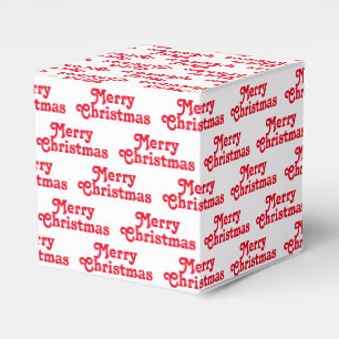 Caixinha De Lembrancinhas Feliz Natal vermelho padrão branco Feriado bonito