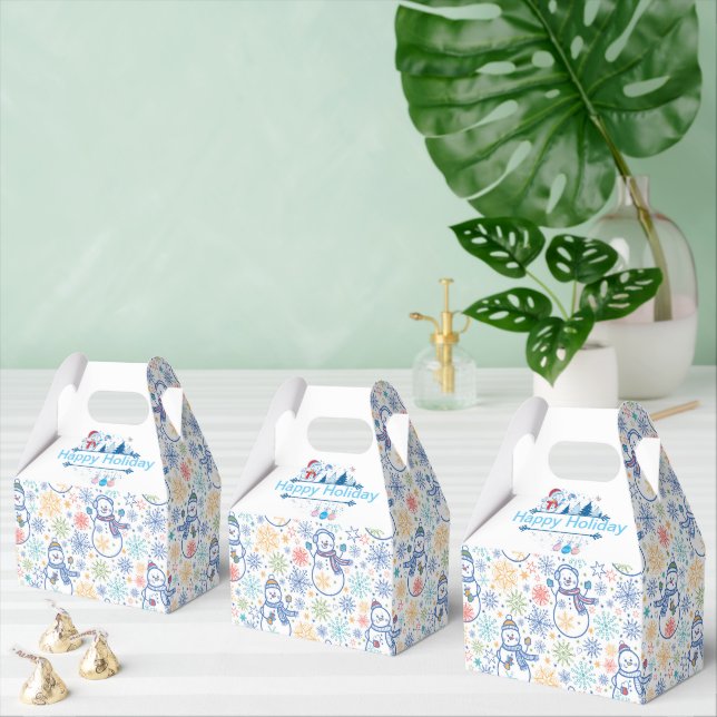 Caixinha De Lembrancinhas Feliz Neve Feriado (Múltiplo)