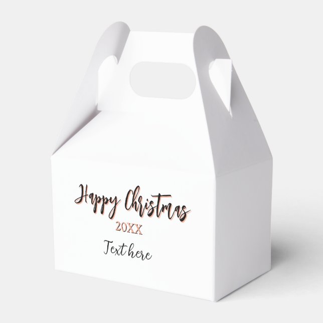 Caixinha De Lembrancinhas Feliz pêssego de Natal - ano negro - nome holi (Frente)