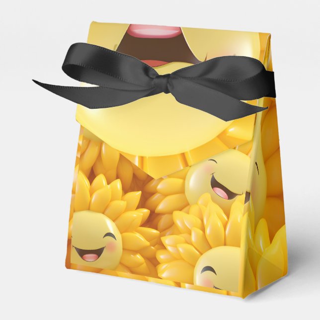 Caixinha De Lembrancinhas Feliz Sol Amarelo (Frente)