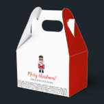 Caixinha De Lembrancinhas Feriado de Natal do Red Nutcracker<br><div class="desc">Uma bela caixa de favoritos da festa de Natal. Personalize-o com seu cartões de natal e nome. Projetado para você pelo Blackberry Boulevard.</div>