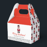 Caixinha De Lembrancinhas Feriado de Natal do Red Nutcracker<br><div class="desc">Uma bela caixa de favoritos da festa de Natal. Personalize-o com seu cartões de natal e nome. Projetado para você pelo Blackberry Boulevard.</div>
