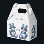 Caixinha De Lembrancinhas Feriados de inverno elegantes do Natal Snowman<br><div class="desc">Feriados Elegantes De Inverno De Snowman Favorecem Caixas. Único,  bonito,  na moda design. Fácil de ser personalizado. O estilo,  o tamanho e as cores da fonte podem ser alterados. Itens correspondentes disponíveis.</div>