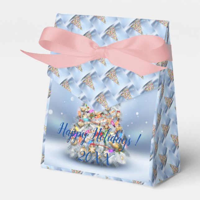 Caixinha De Lembrancinhas Feriados de Natal Modernos e Elegantes (Frente)